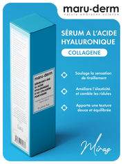 Femme appliquant le serum collagene acide hyaluronique hydrolyses sur le visage