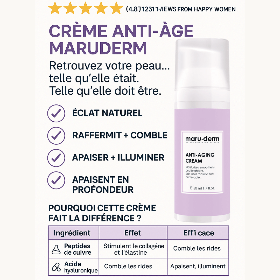 Crème anti - âge et anti - rides Maruderm - marudermdz