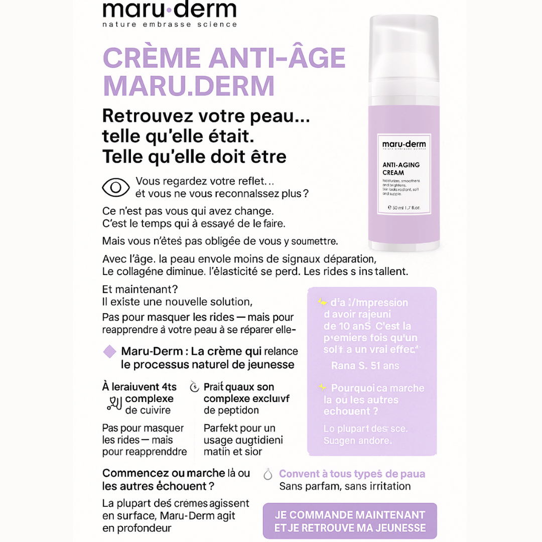 Crème anti - âge et anti - rides Maruderm - marudermdz
