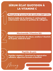 Emballage élégant du serum vitamin c maruderm pour soin éclat du visage