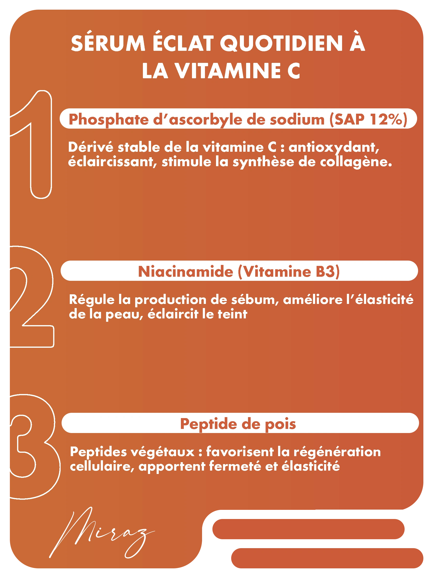 Emballage élégant du serum vitamin c maruderm pour soin éclat du visage